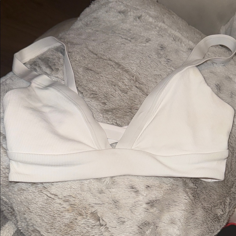 White Ribbed Swimsuit